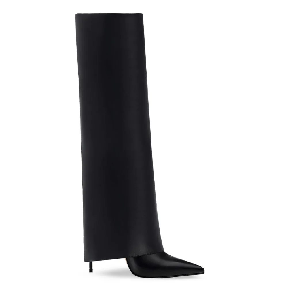 INES BLACK LEATHER