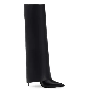 INES BLACK LEATHER