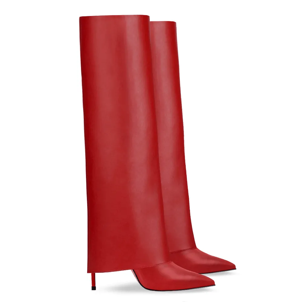 INES RED LEATHER