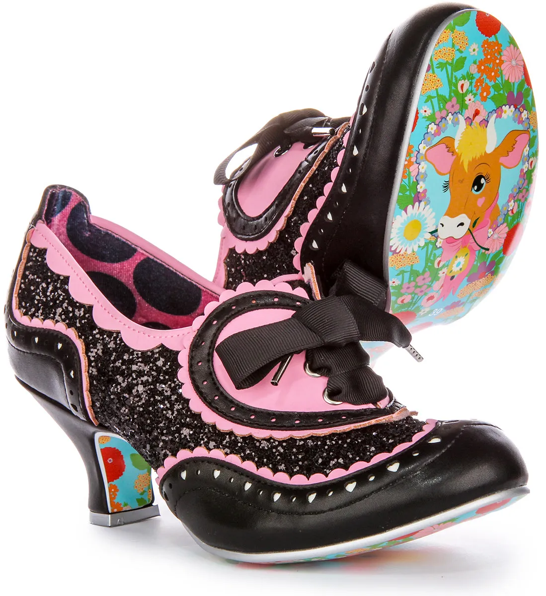 Irregular Choice Jazz Cat In Black Pink For Women