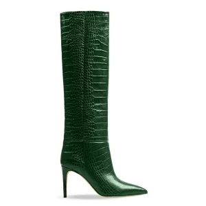 IVORY PRINT CROC GREEN
