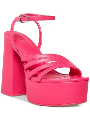 Jadda Womens Chunky Ankle Strap Platform Sandals