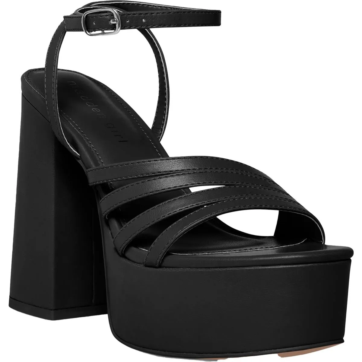 Jadda Womens Chunky Ankle Strap Platform Sandals