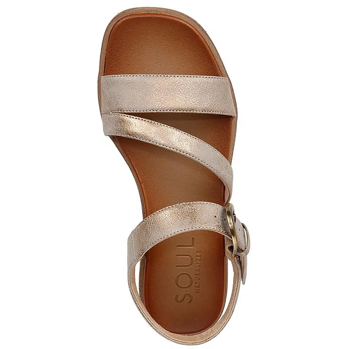 Jayvee Womens Faux Leather Square Toe Slingback Sandals
