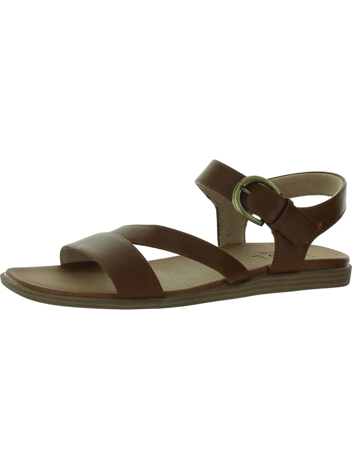 Jayvee Womens Faux Leather Square Toe Slingback Sandals