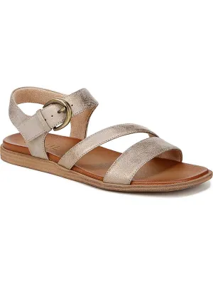 Jayvee Womens Faux Leather Square Toe Slingback Sandals