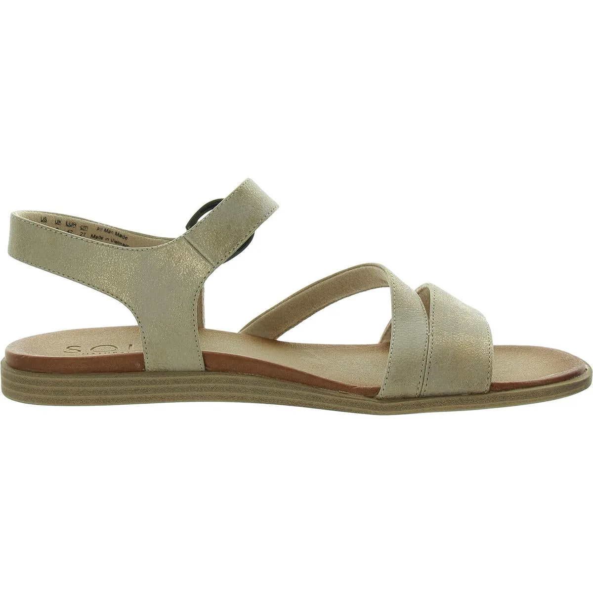 Jayvee Womens Faux Leather Square Toe Slingback Sandals
