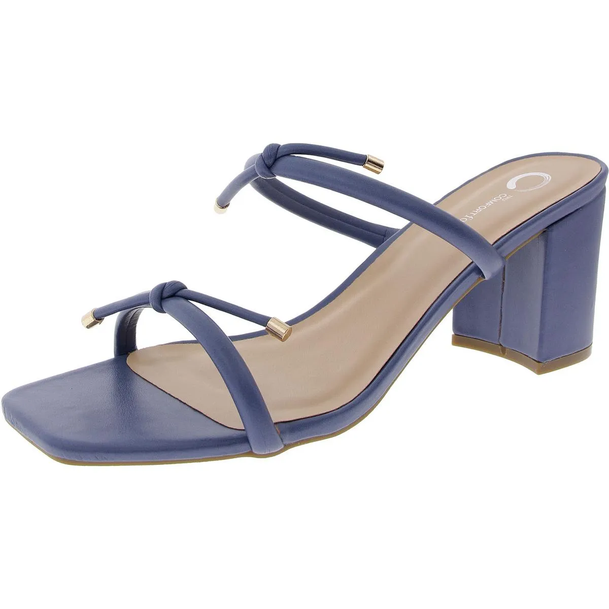 Jessa Womens Strappy Manmade Block Heel