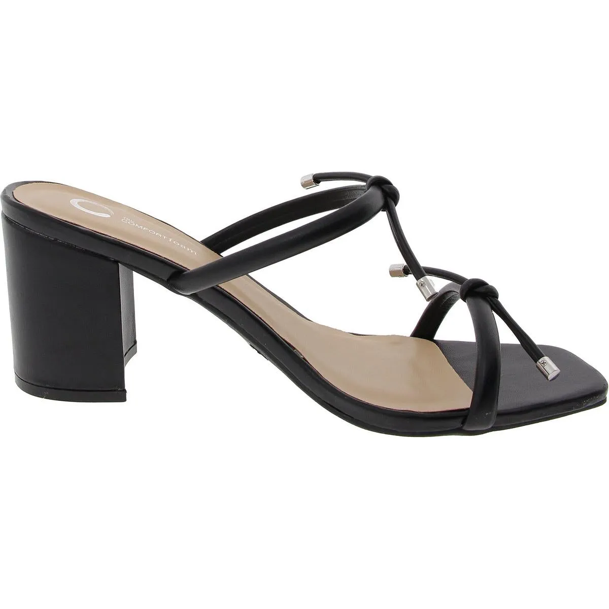 Jessa Womens Strappy Manmade Block Heel