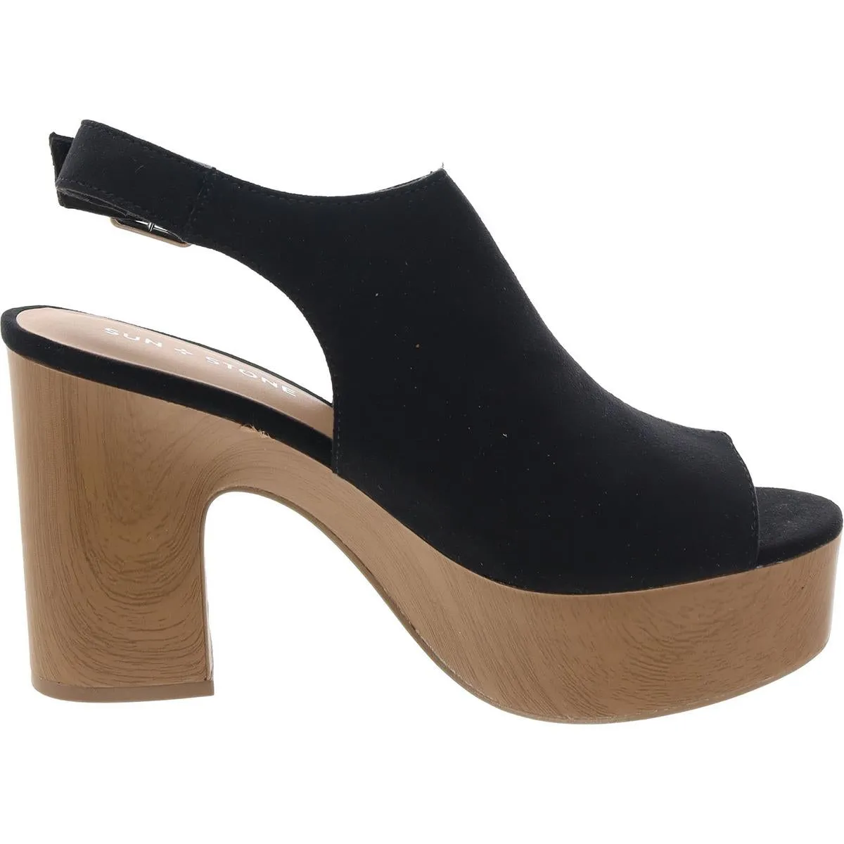 Jimmiee F Womens Faux Suede Buckle Platform Sandals