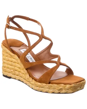 Jimmy Choo Ayla 85 Suede Wedge Sandal