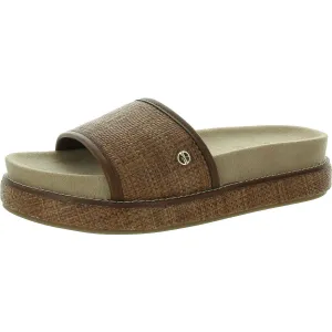 Joannn Womens Raffia Slip On Slide Sandals