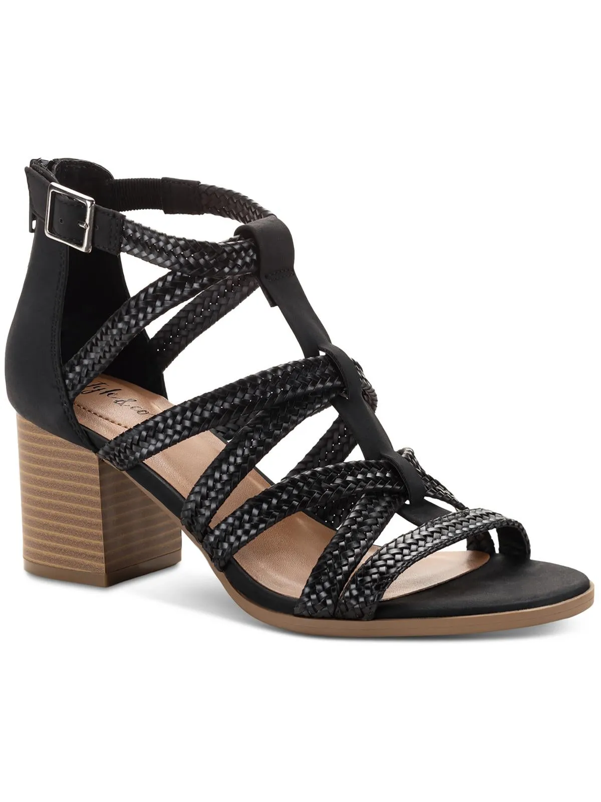 Josettee Womens Faux Leather Braided Strappy Sandals