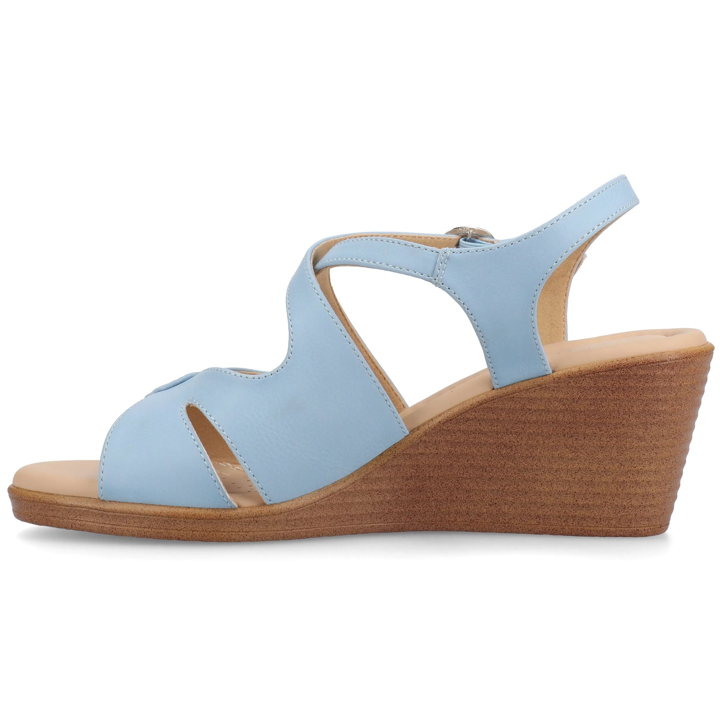 Journee Women's KedzieII Medium and Wide Width Wedge Sandals