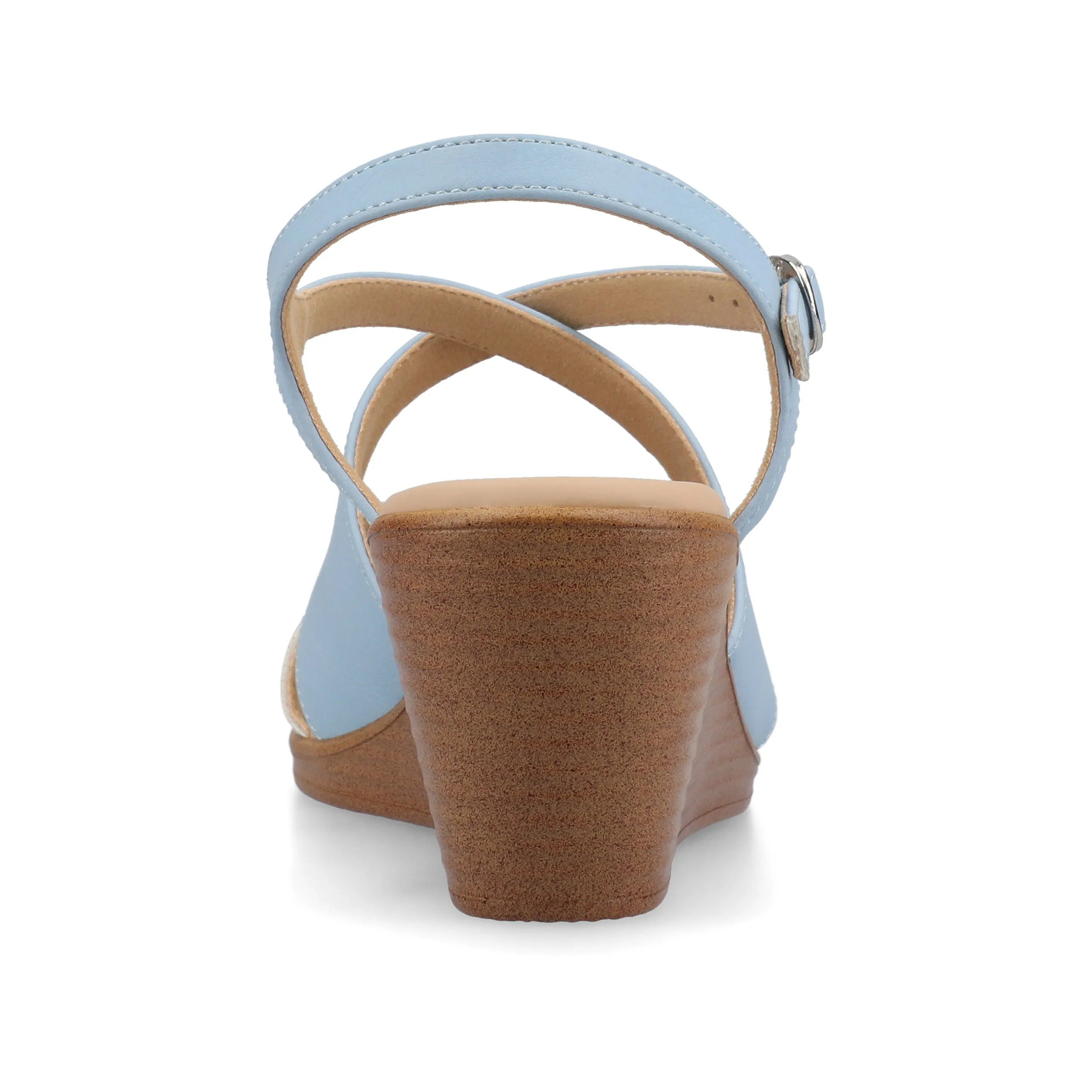 Journee Women's KedzieII Medium and Wide Width Wedge Sandals