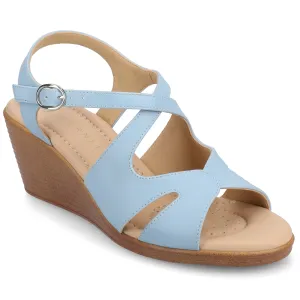 Journee Women's KedzieII Medium and Wide Width Wedge Sandals
