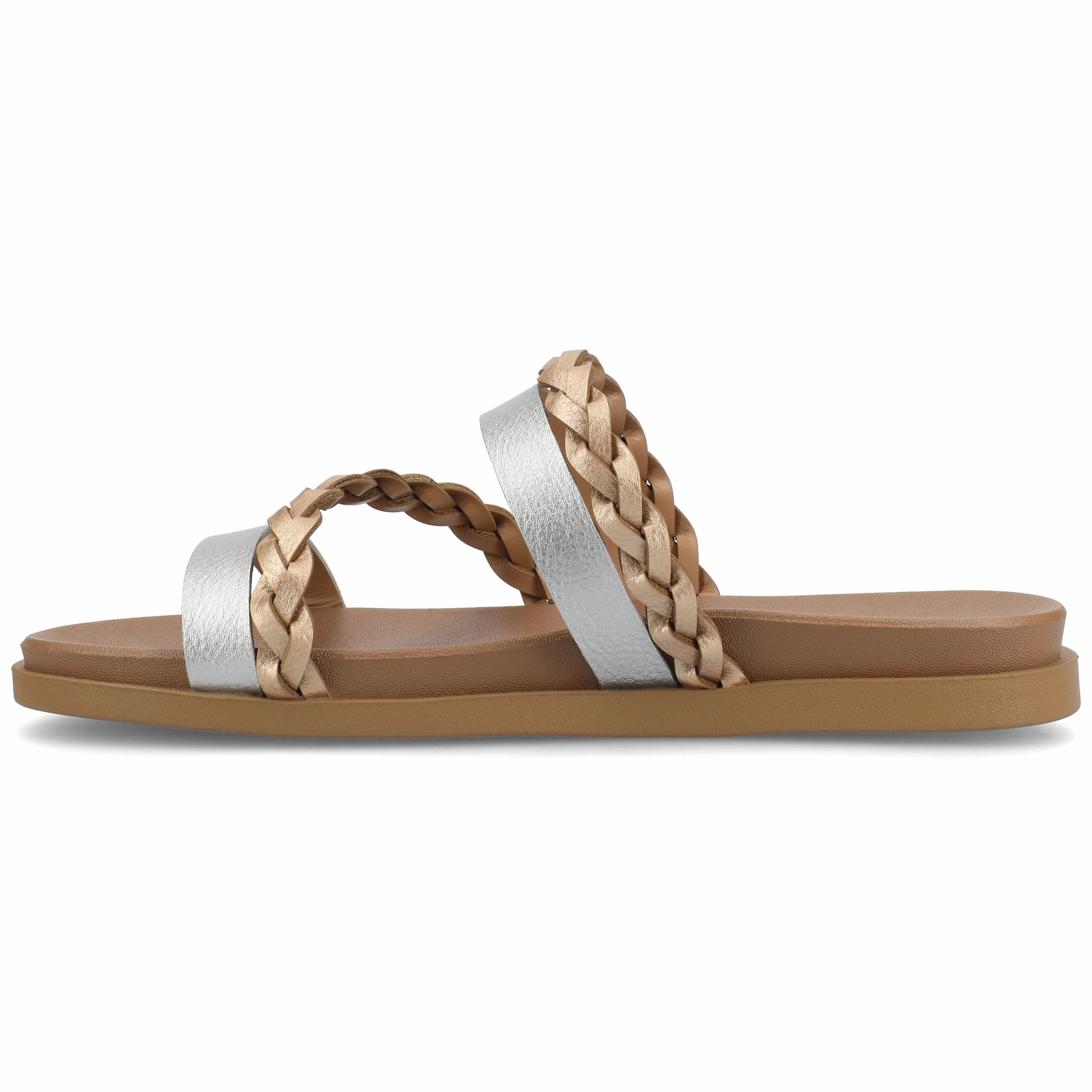 Journee Women's Colette Medium and Wide Width Flat Sandals