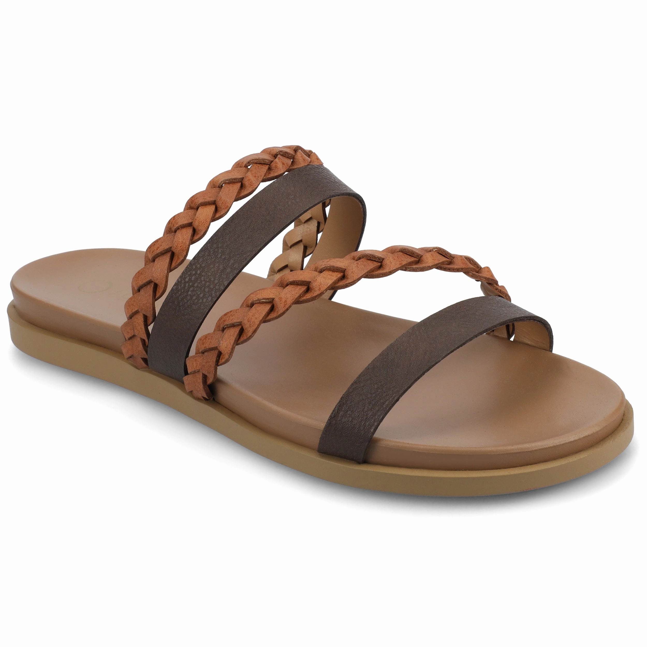 Journee Women's Colette Medium and Wide Width Flat Sandals