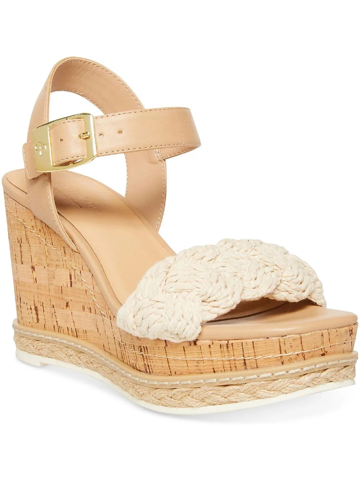Junee Womens Open Toe Platform Ankle Strap