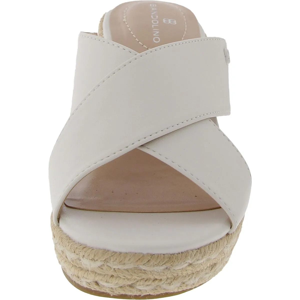 kammie Womens Criss-Cross Faux Leather Slide Sandals