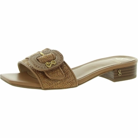 Kandie Womens Slip-On Woven Slide Sandals