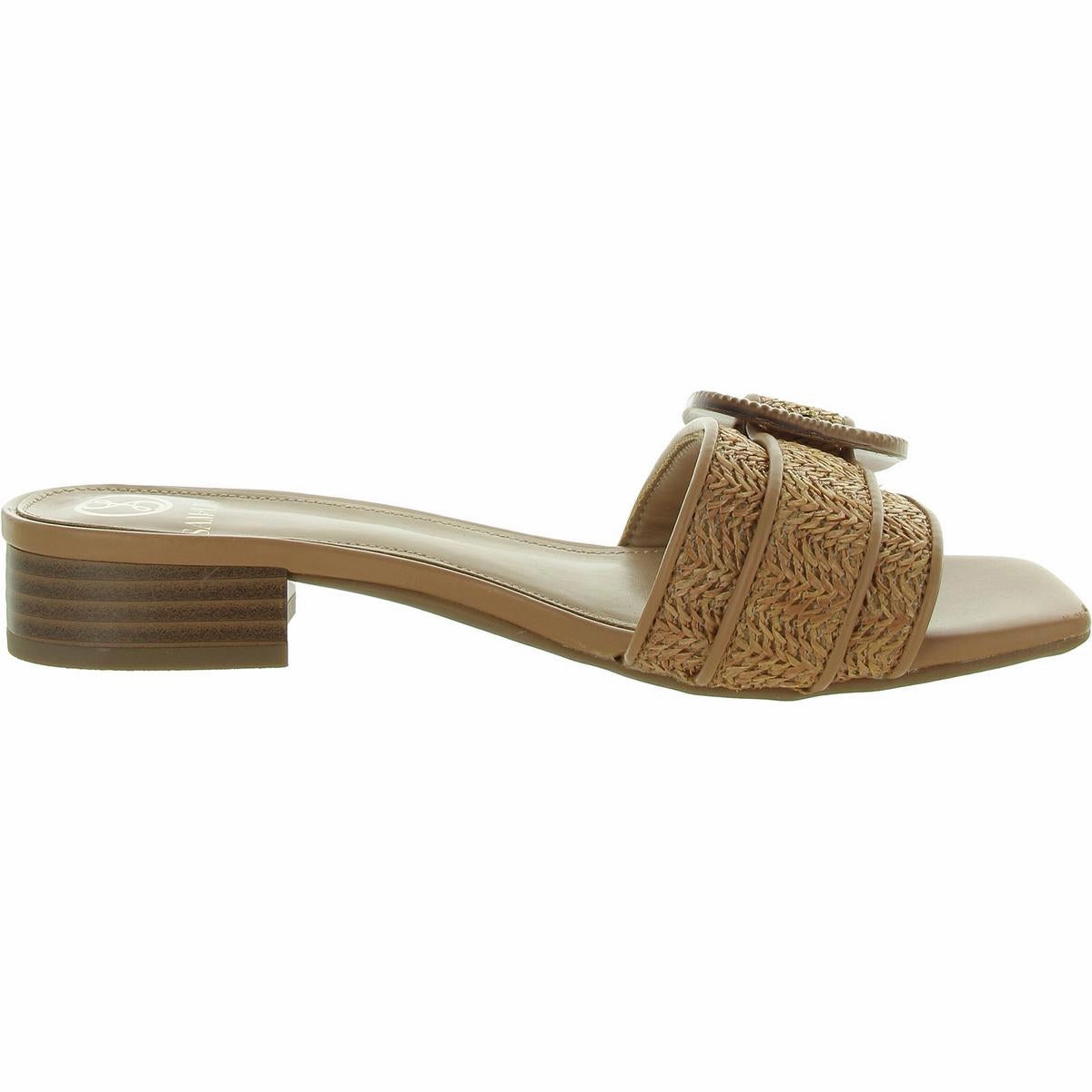 Kandie Womens Slip-On Woven Slide Sandals