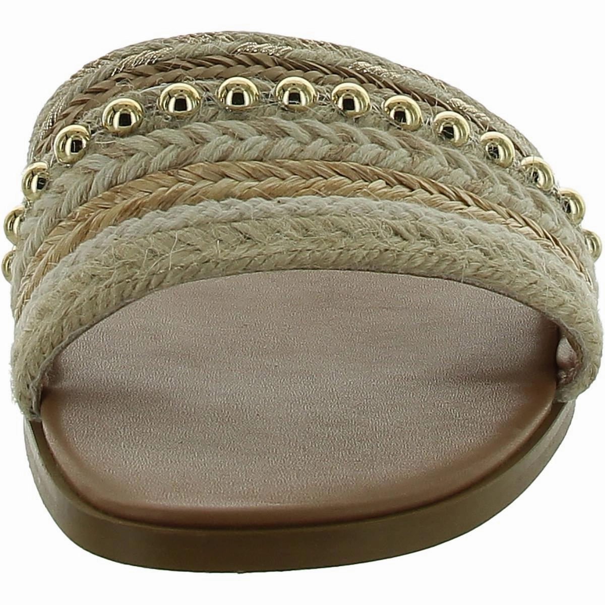 Kassi Womens Metallic Espadrille Slide Sandals