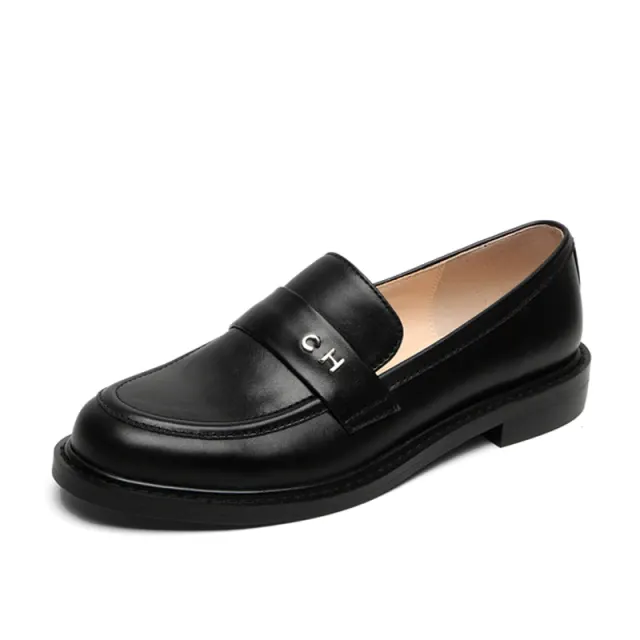 Kimberly Women's Oxford Genuine Leather Round Toe Flat Black Shoes