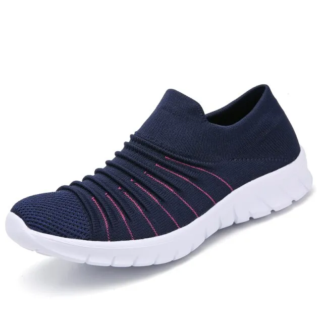 Lanet Women's Breathable Comfortable Slip-On Loafers Black Shoes