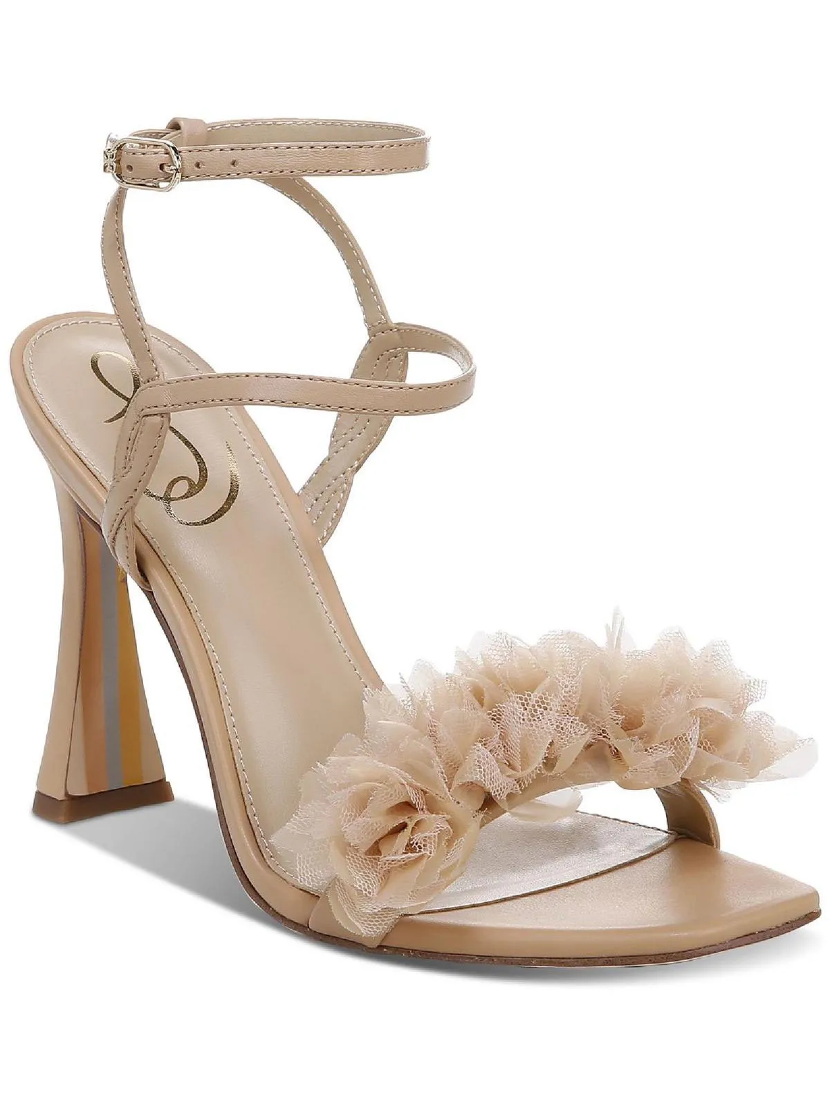 Leilani Womens Buckle Square Toe Heels