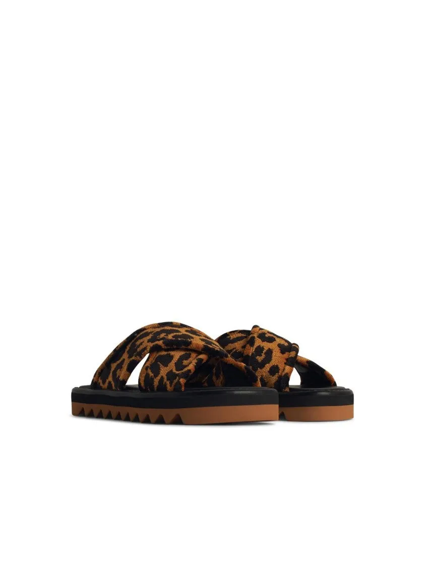 Leo' Multicoloured Leather Blend Slippers