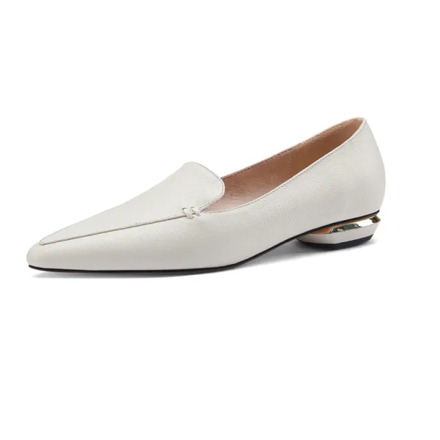 Leron Women's Leather Designer Black Loafer