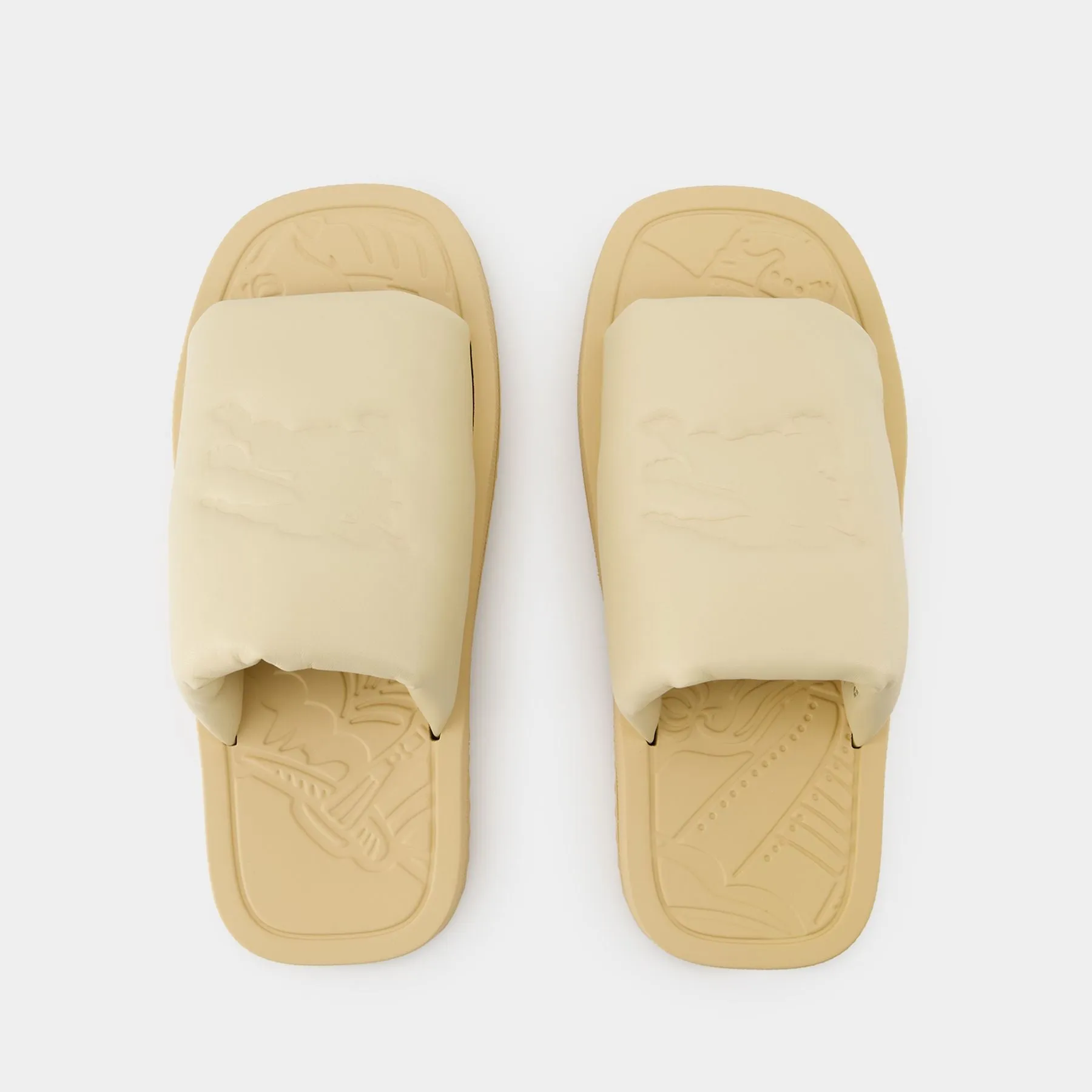 LF Knight Slab Sandals- Burberry - Leather - Beige