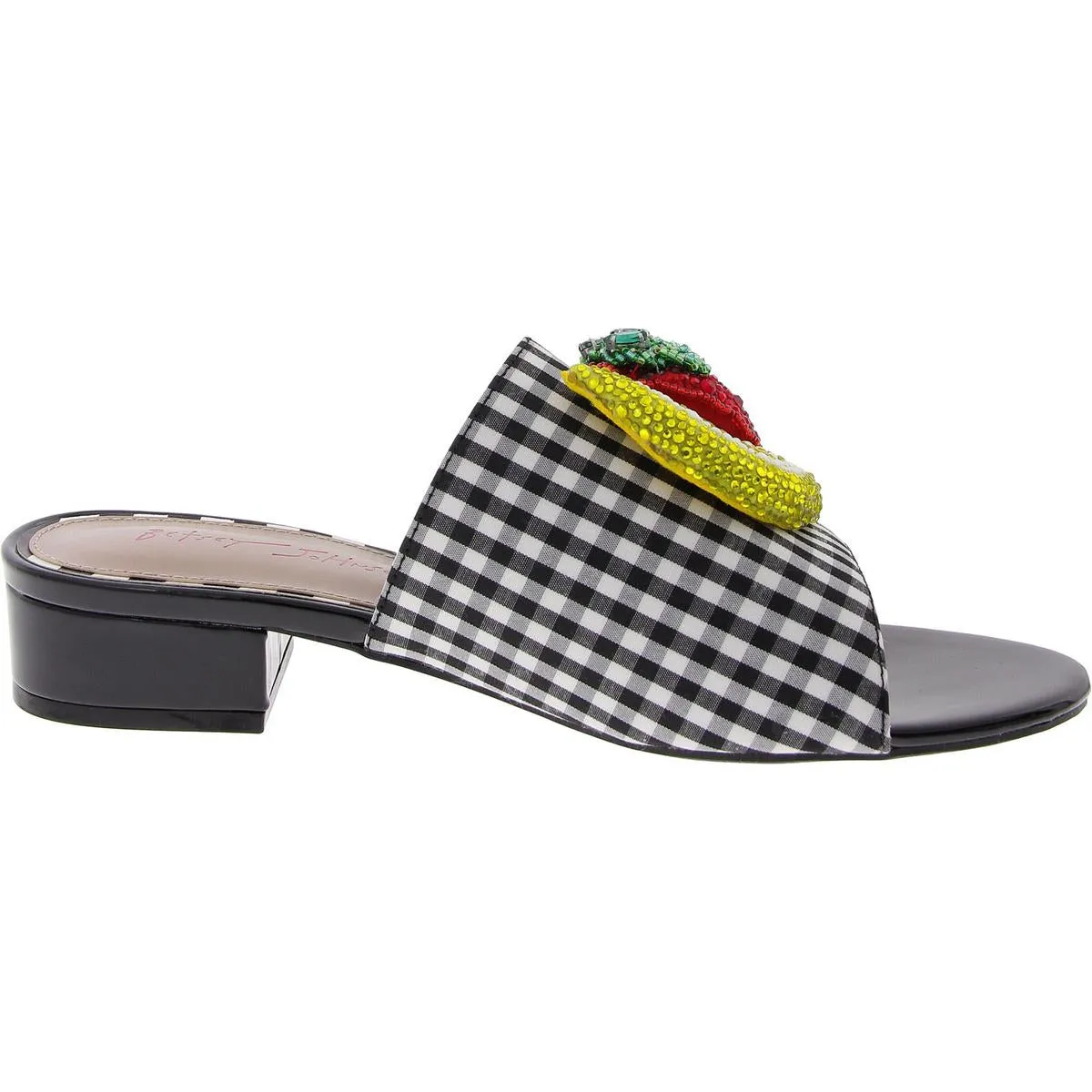 Lindyy Womens Woven Embellished Slide Sandals