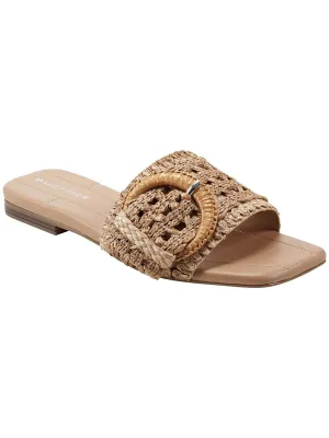 LOREE Womens Slip On Open Toe Slide Sandals