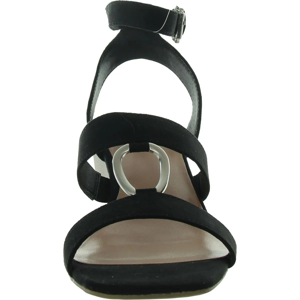 Lourizza  Womens Faux Suede Wedge Ankle Strap