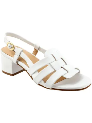 Luna Womens Leather Block Heel
