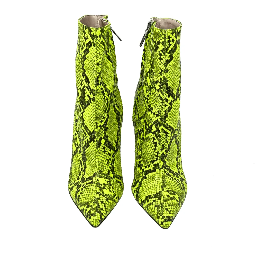 LYNDA LIME GREEN SNAKESKIN