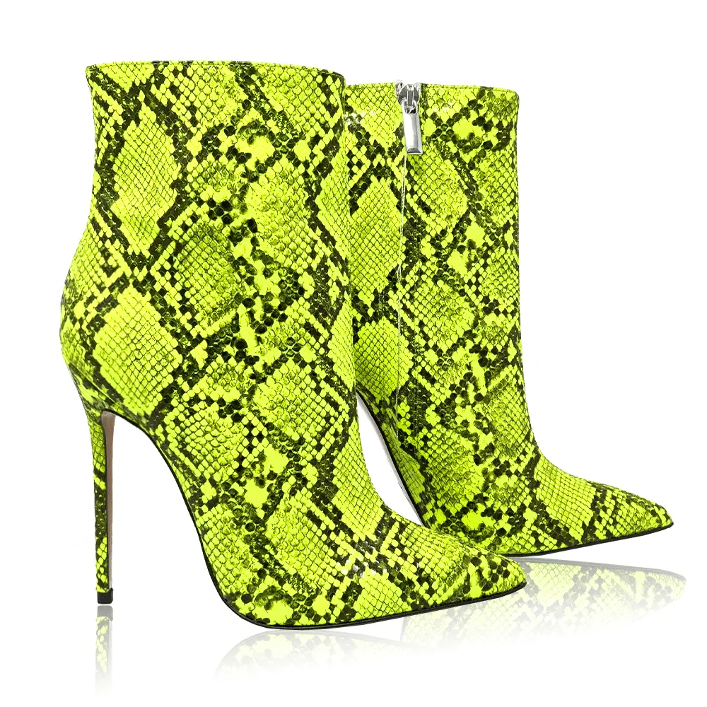 LYNDA LIME GREEN SNAKESKIN