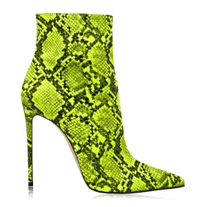 LYNDA LIME GREEN SNAKESKIN