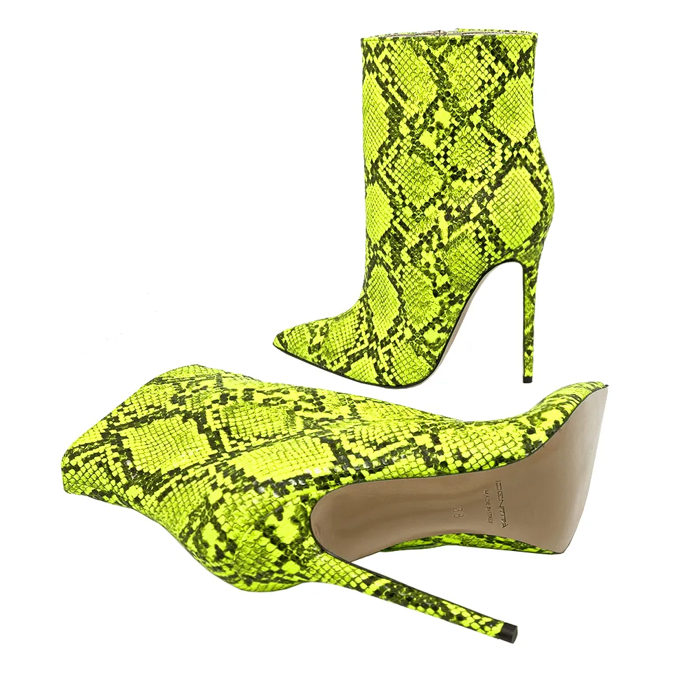LYNDA LIME GREEN SNAKESKIN