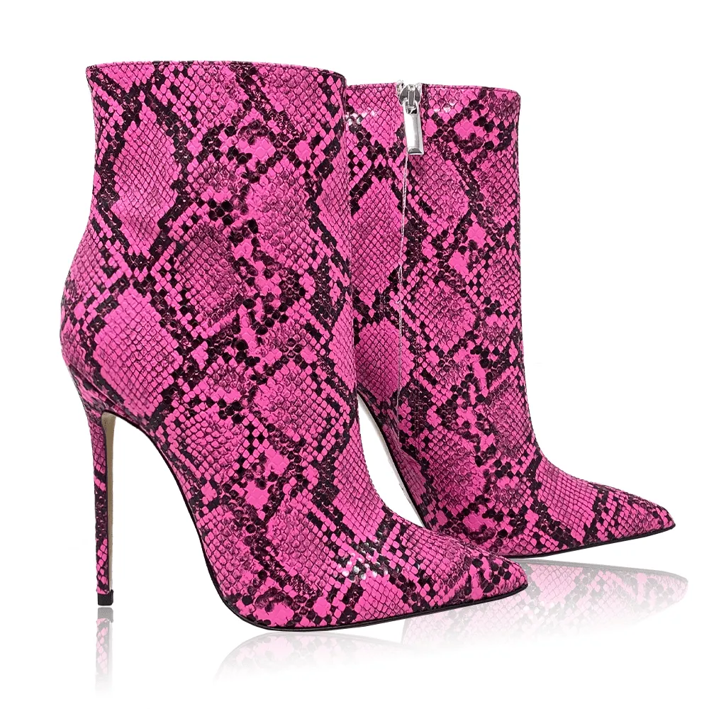 LYNDA SNAKESKIN FUCHSIA