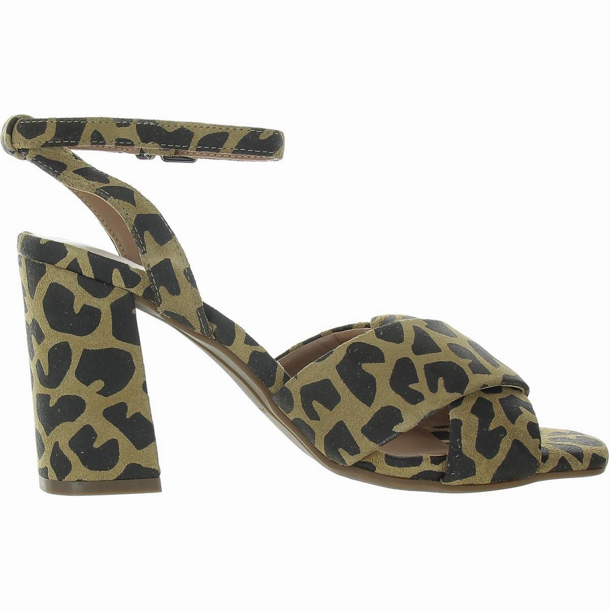 Lyra Womens Animal Print Suede Block Heel