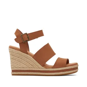 Madelyn Tan Leather Wedge Sandal