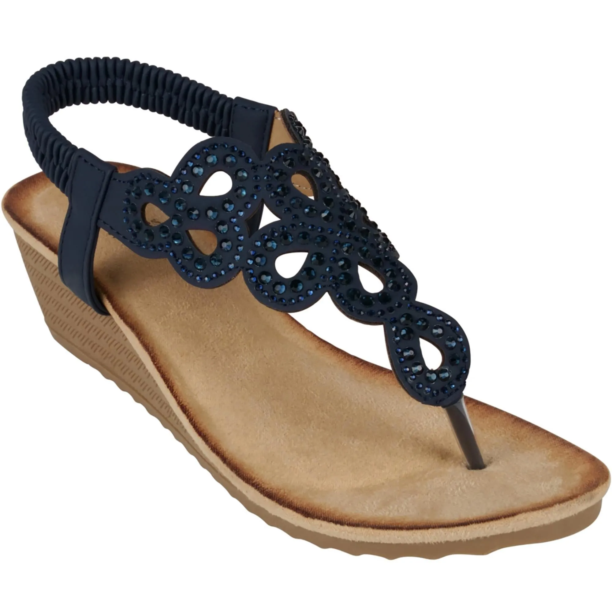 MADELYN Womens Comfort Insole Manmade Wedge Sandals