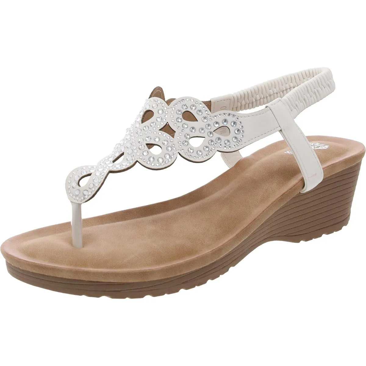 MADELYN Womens Comfort Insole Manmade Wedge Sandals