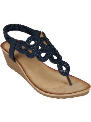 MADELYN Womens Comfort Insole Manmade Wedge Sandals