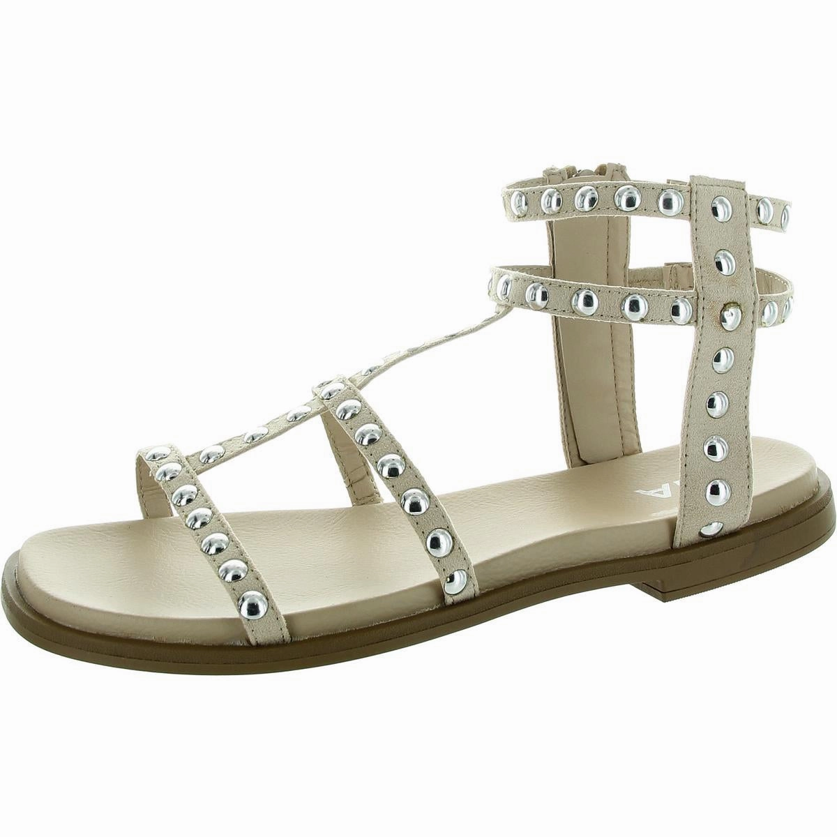 Madisen Womens Zipper Faux Suede Gladiator Sandals