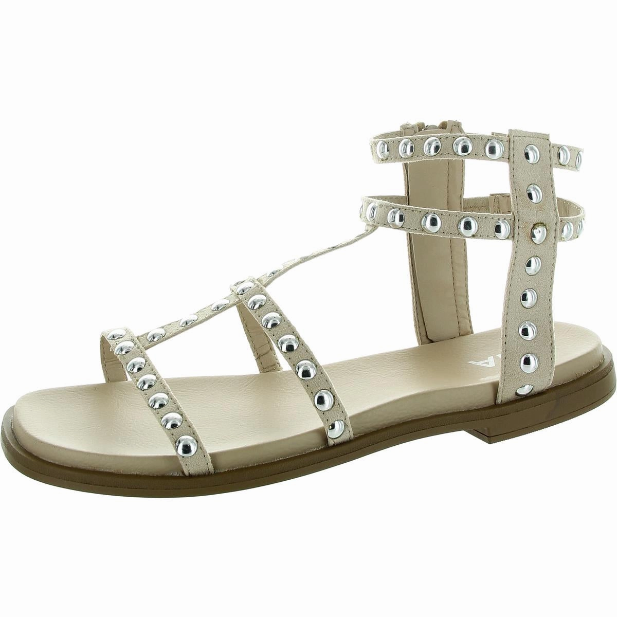 Madisen Womens Zipper Faux Suede Gladiator Sandals