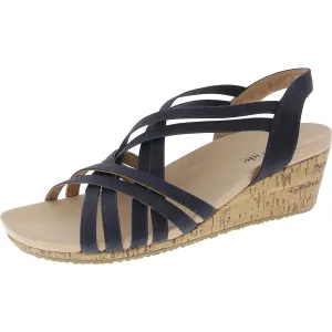 Mallory Womens Wedges Slip On Strappy Sandals